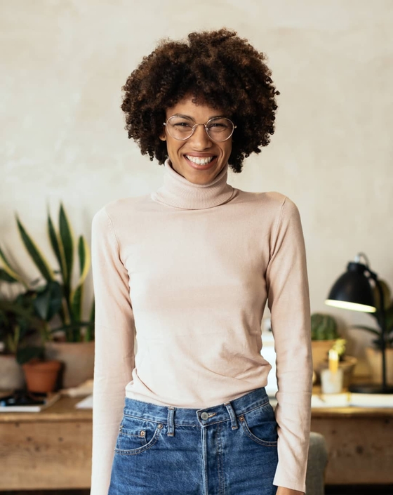 Femme souriante