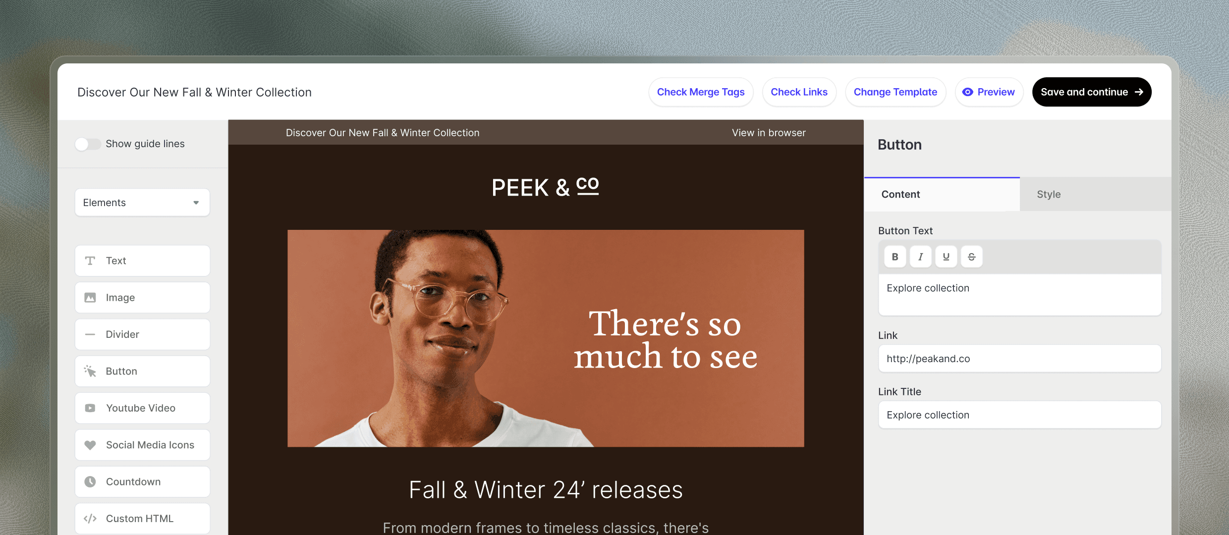 Transpond email campaign builder