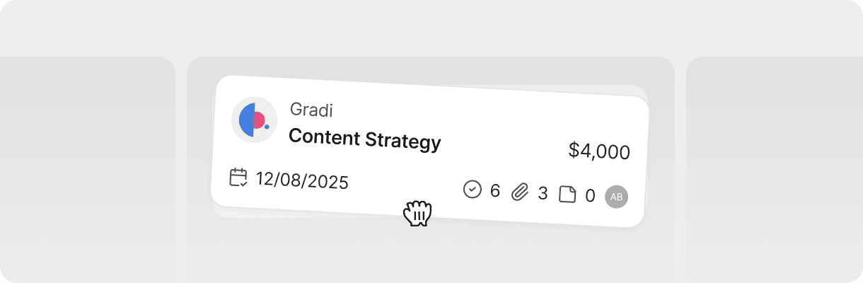 Illustration of Capsule CRM sales pipeline kanban board