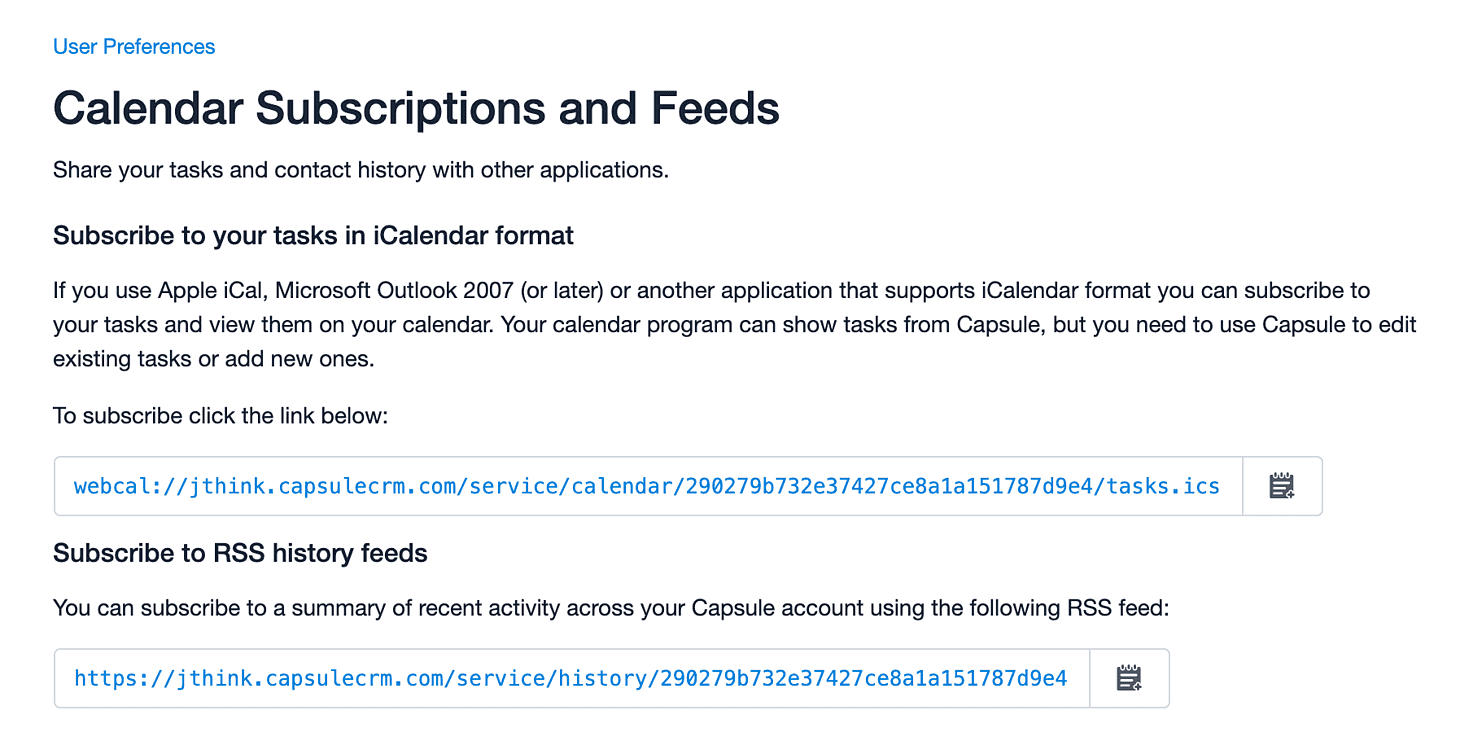 Instructions for adding a feed