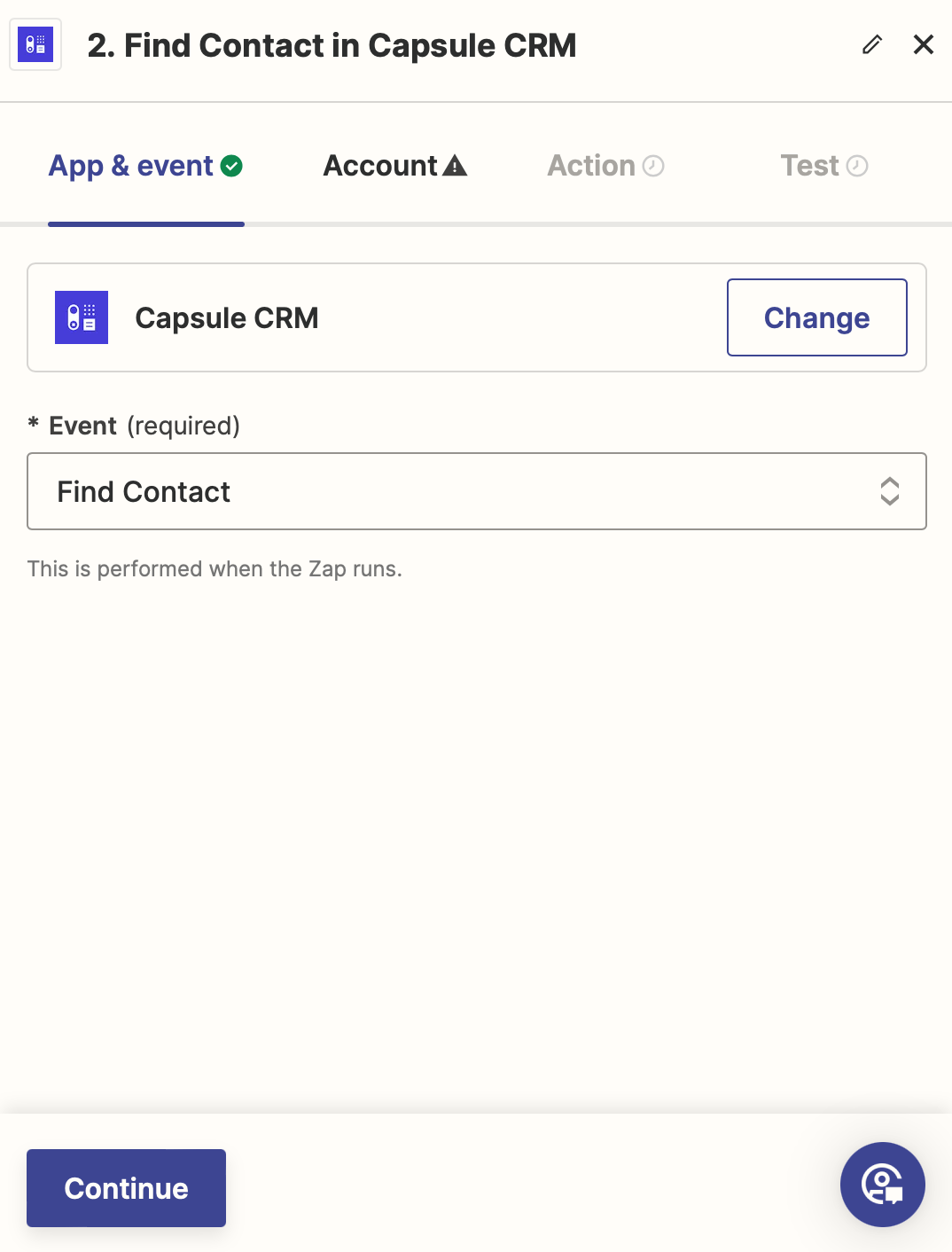 showing the find contact option in search