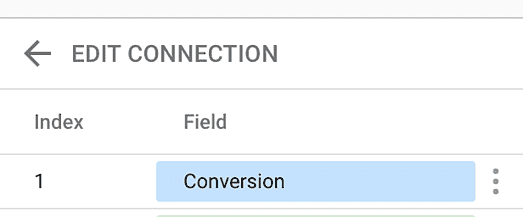Option to edit connection