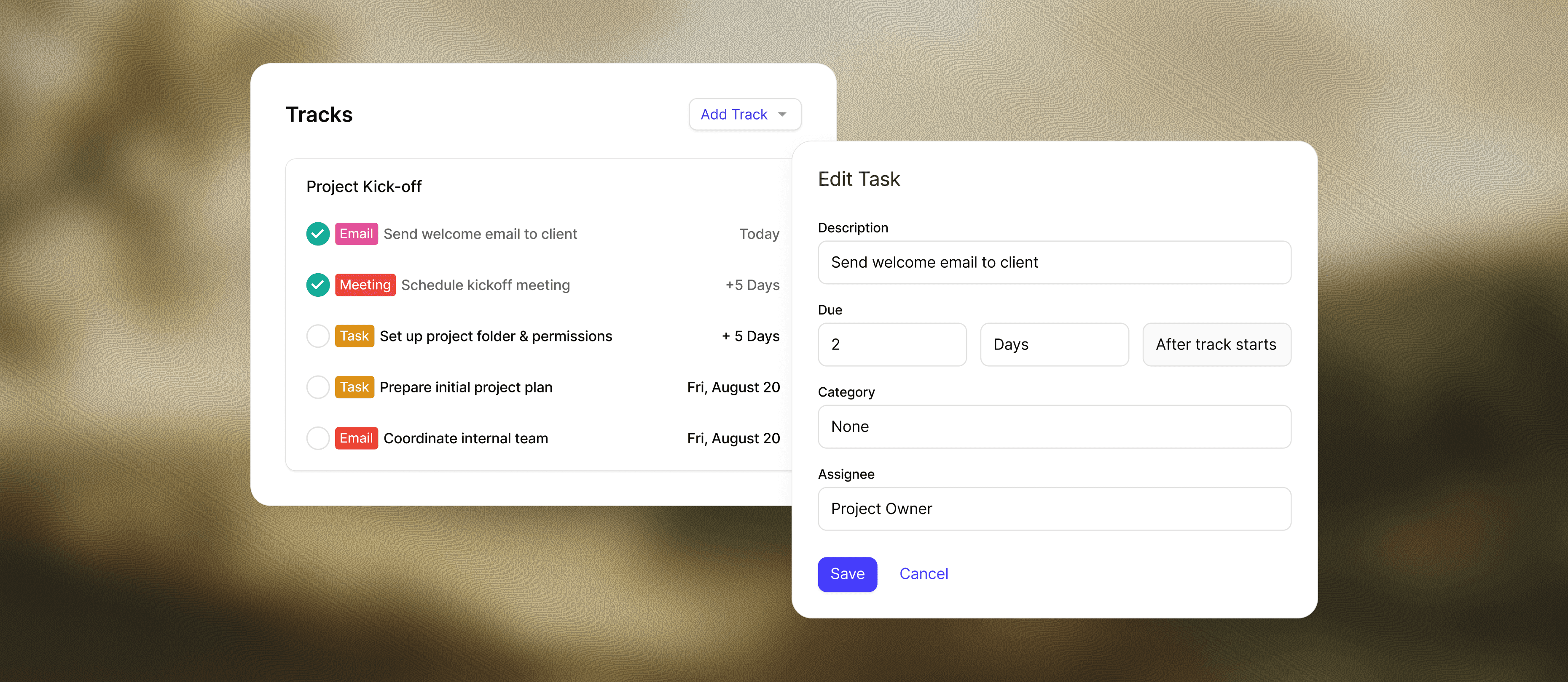 Encontre todos os seus detalhes de contato em um layout limpo e claro com o Capsule CRM para pequenas empresas.