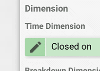 Pencil icon next to 'closed on'