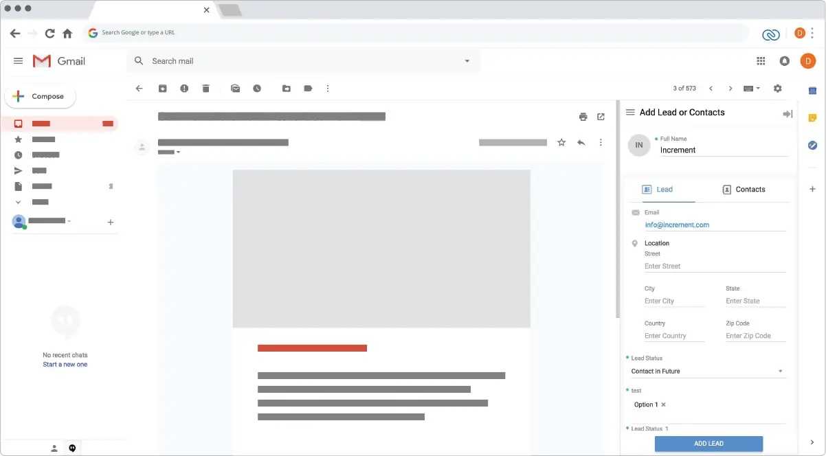 image of Zoho Gmail integration