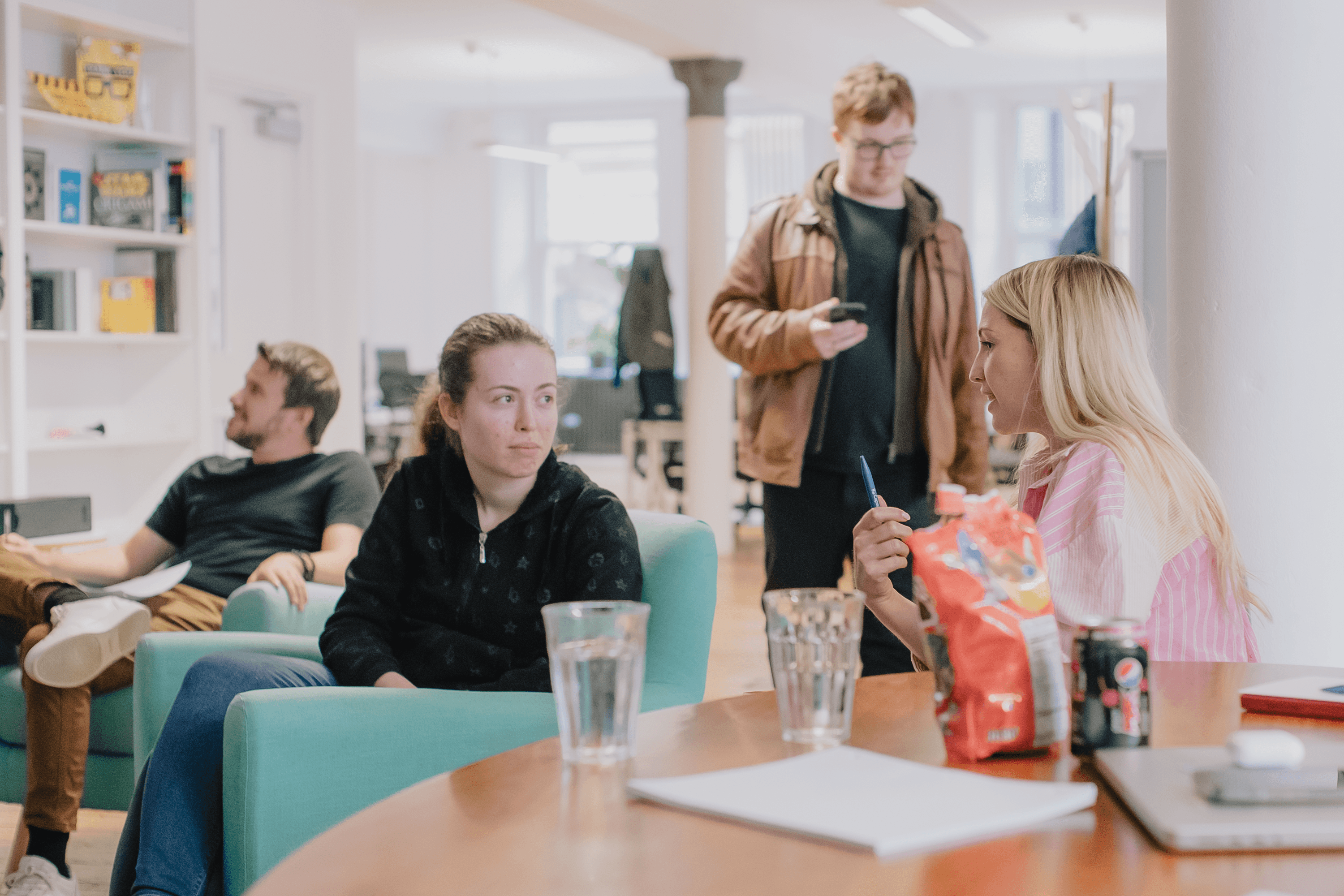 Capsule team members working together