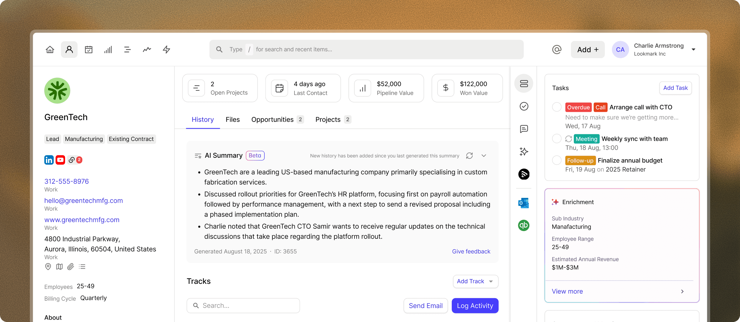 Capsule CRM's AI Summaries Feature