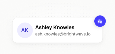 Diagram header showing an example contact in Capsule.