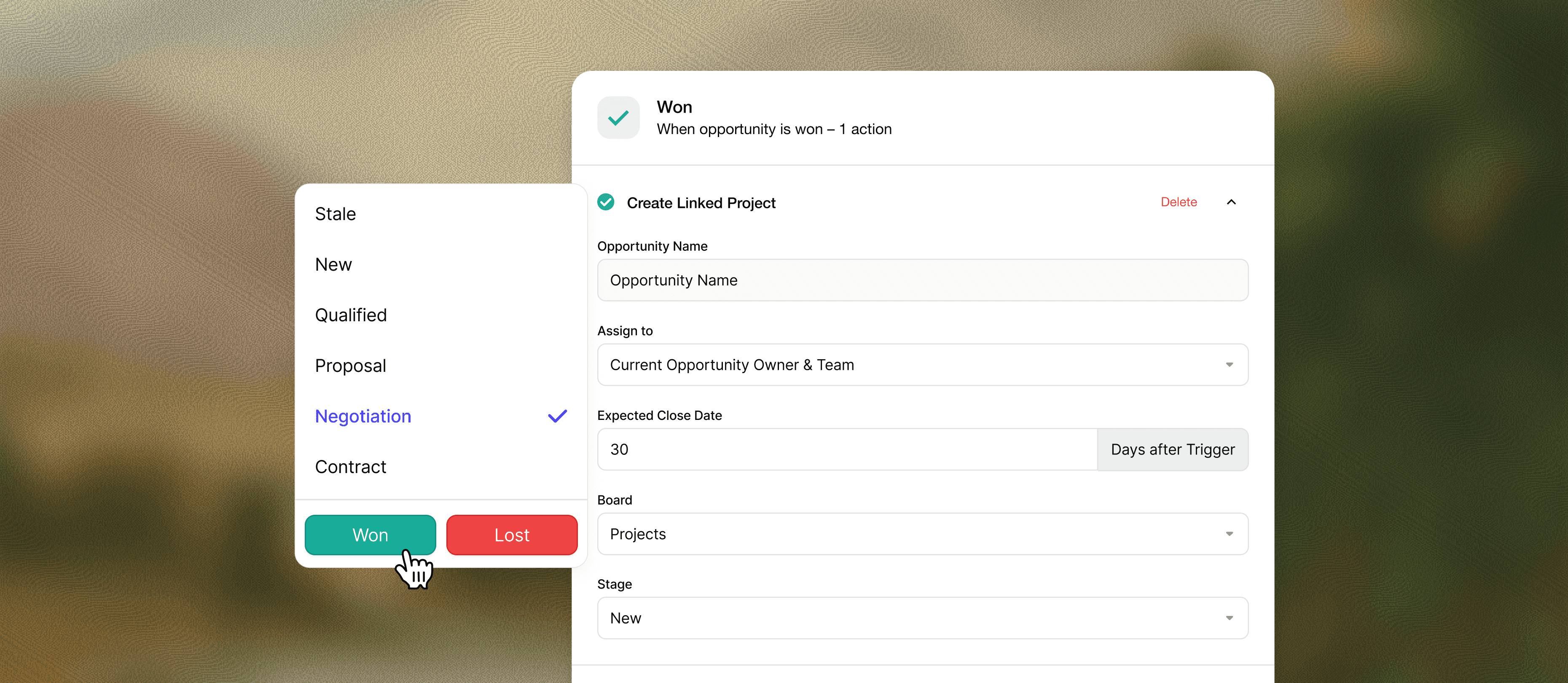Cierre el trato. Entregar inmediatamente.