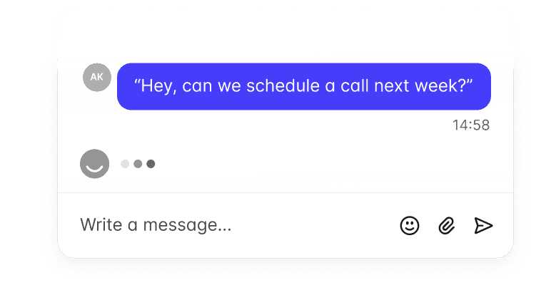 Example of a Transpond's chat feature.