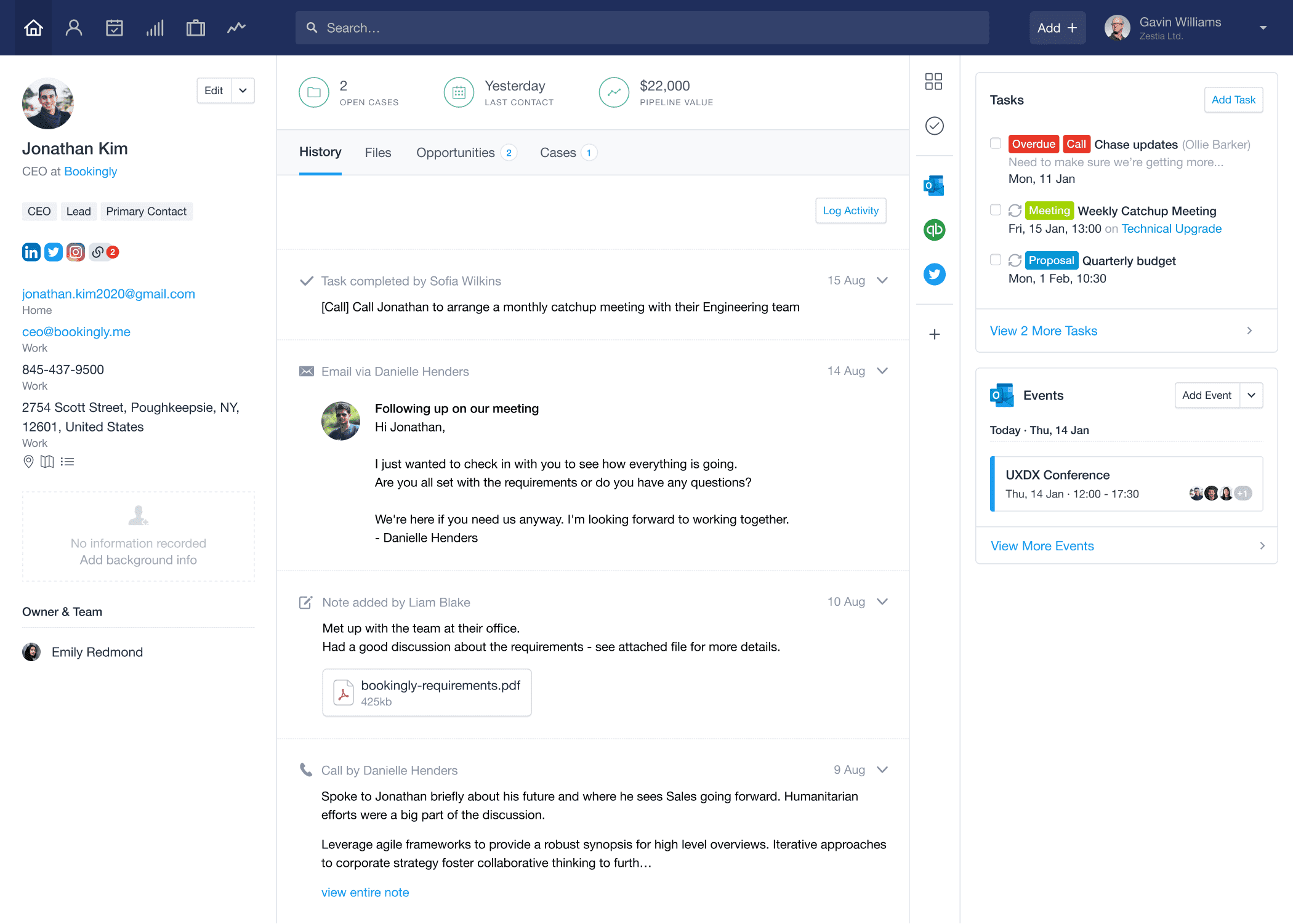 visibilidade das agendas dos colegas