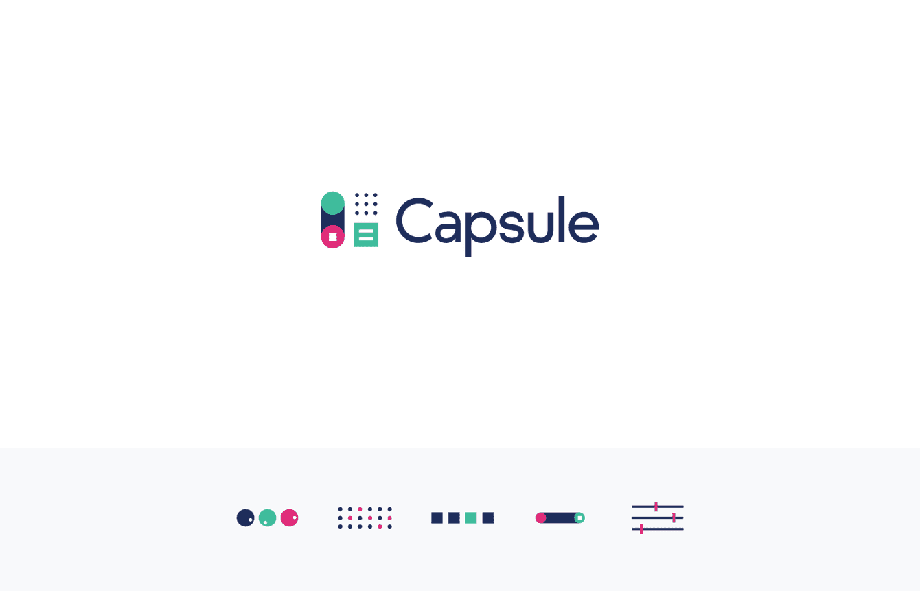 Capsule logo on white background